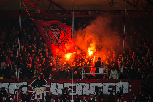 Spectators in the stands
