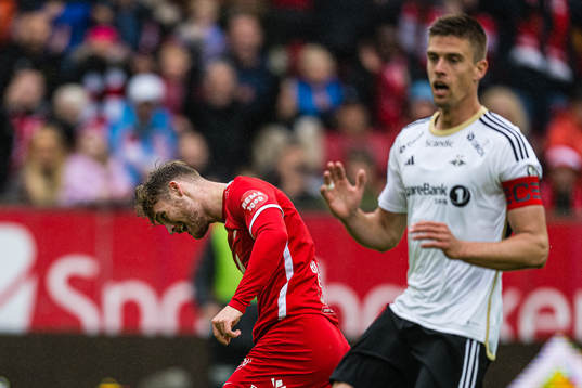 Ole Didrik Blomberg of Brann celebrates