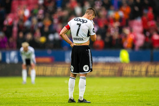 Markus Henriksen of Rosenborg looks dejected