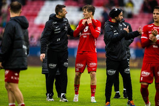 Eirik Horneland, head coach of Brann, and David Møller