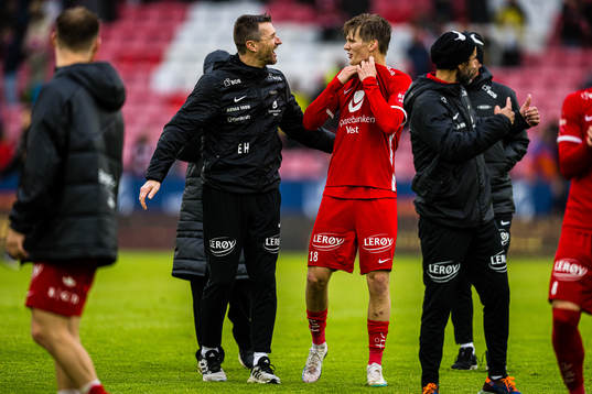 Eirik Horneland, head coach of Brann, and David Møller