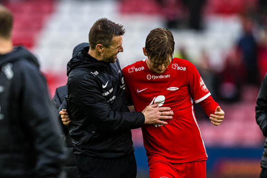 Eirik Horneland, head coach of Brann, and David Møller