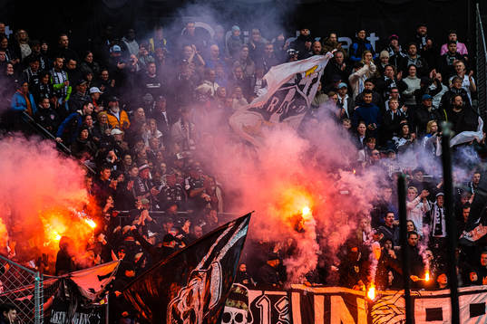 Spectators in the stands