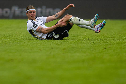 Olaus Jair Skarsem of Rosenborg looks dejected