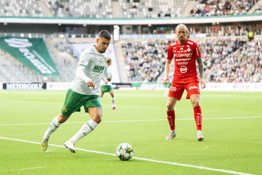 Hammarbys Edvin Kurtulus och Värnamos Hampus Näsström