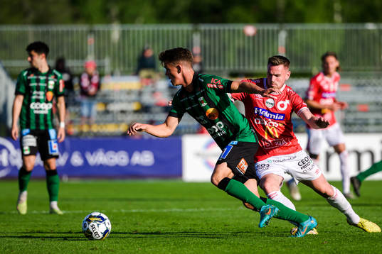 Varbergs Victor Karlsson och Degerfors Rasmus Örqvist