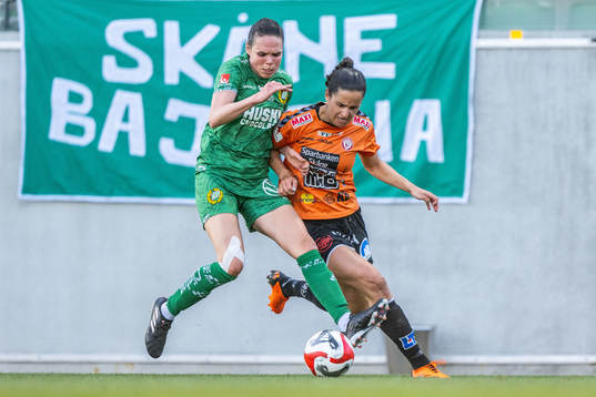Hammarbys Simone Boye Sørensen och Kristianstads Evelyne