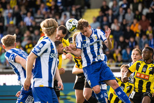Häckens Even Hovland och IFK Göteborgs Johan Bångsbo