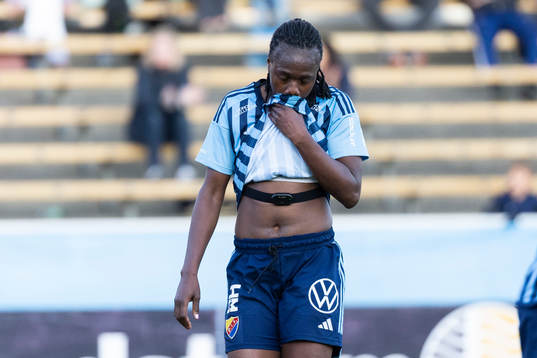 Djurgårdens Flavine Mawete Musolo deppar