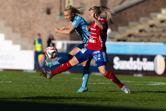 Djurgårdens Tove Almqvist och Vittsjös Nellie Persson