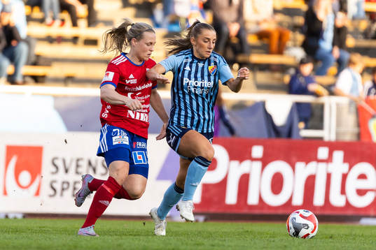 Djurgårdens Tilde Lindwall och Vittsjös Nellie Persson