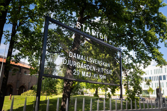 Skylt utanför Stockholm Stadion