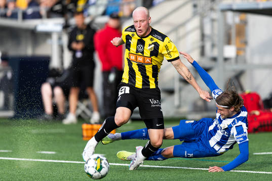 Häckens Valgeir Fridriksson och IFK Göteborgs Gustaf