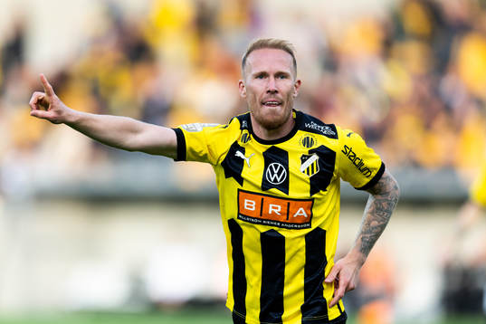 Häckens Mikkel Rygaard Jensen jublar