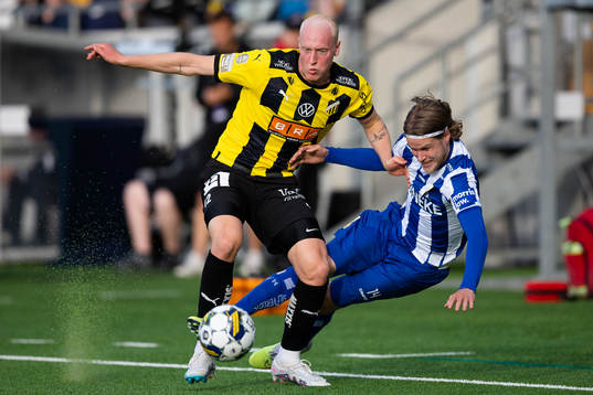Häckens Valgeir Fridriksson och IFK Göteborgs Gustaf
