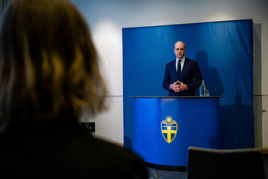 Svenska Fotbollförbundets ordförande Fredrik Reinfeldt