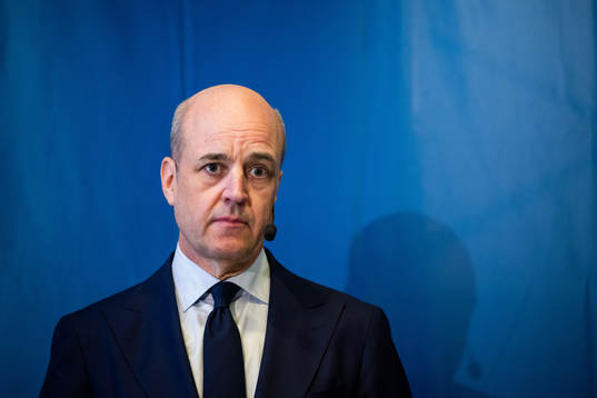 Svenska Fotbollförbundets ordförande Fredrik Reinfeldt