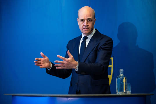 Svenska Fotbollförbundets ordförande Fredrik Reinfeldt