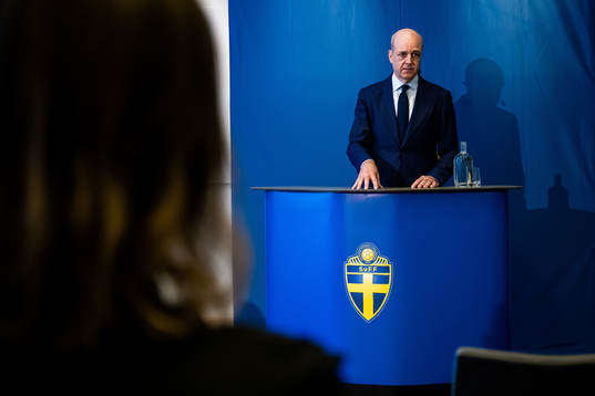 Svenska Fotbollförbundets ordförande Fredrik Reinfeldt