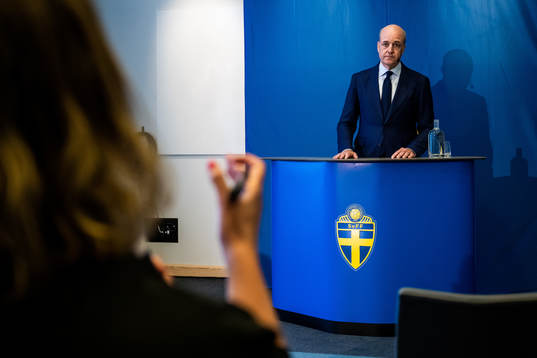Svenska Fotbollförbundets ordförande Fredrik Reinfeldt
