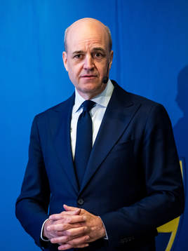 Svenska Fotbollförbundets ordförande Fredrik Reinfeldt