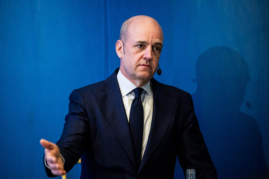 Svenska Fotbollförbundets ordförande Fredrik Reinfeldt
