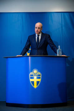 Svenska Fotbollförbundets ordförande Fredrik Reinfeldt