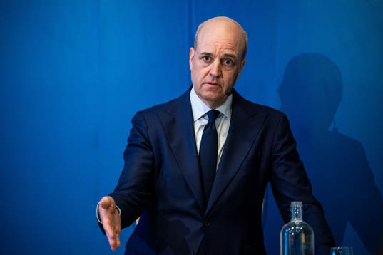 Svenska Fotbollförbundets ordförande Fredrik Reinfeldt