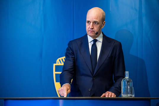 Svenska Fotbollförbundets ordförande Fredrik Reinfeldt
