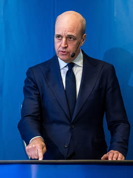 Svenska Fotbollförbundets ordförande Fredrik Reinfeldt