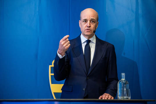 Svenska Fotbollförbundets ordförande Fredrik Reinfeldt