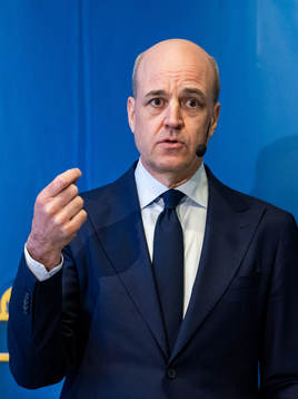 Svenska Fotbollförbundets ordförande Fredrik Reinfeldt
