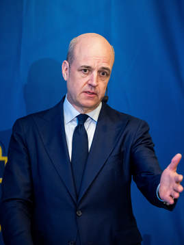 Svenska Fotbollförbundets ordförande Fredrik Reinfeldt
