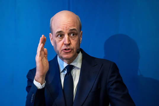 Svenska Fotbollförbundets ordförande Fredrik Reinfeldt