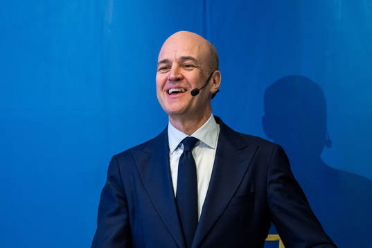 Svenska Fotbollförbundets ordförande Fredrik Reinfeldt