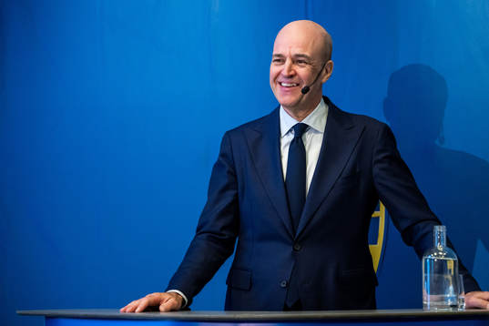 Svenska Fotbollförbundets ordförande Fredrik Reinfeldt