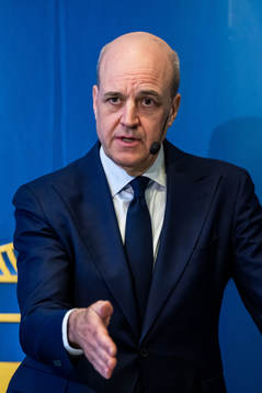 Svenska Fotbollförbundets ordförande Fredrik Reinfeldt