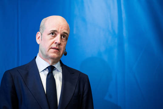 Svenska Fotbollförbundets ordförande Fredrik Reinfeldt
