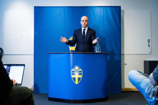 Svenska Fotbollförbundets ordförande Fredrik Reinfeldt