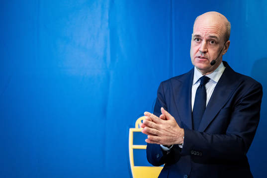 Svenska Fotbollförbundets ordförande Fredrik Reinfeldt