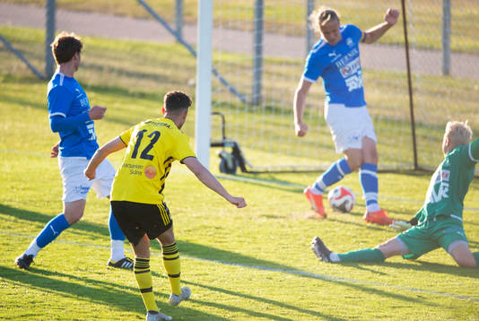 IFK Hässleholms Adam El Youssef gör 2-0 i matchen i DM