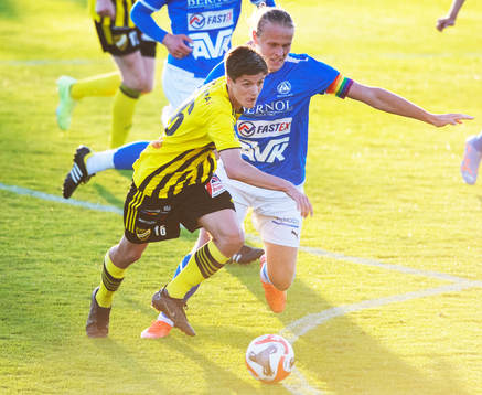 IFK Hässleholms Leon Shala (född 2007) i matchen i DM