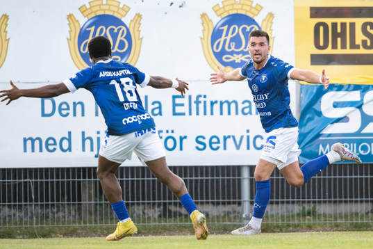 Trelleborgs Haris Brkic jublar