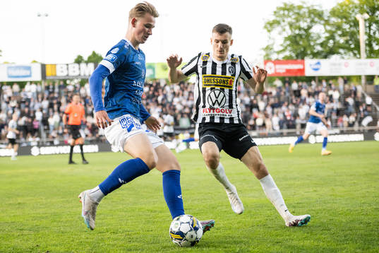 Landskronas Robin Dzabic och Trelleborgs Lukas Minter