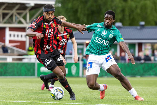 Östersunds Theodore Rask och Brages Kevin Appiah Nyarko