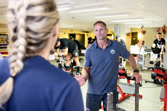 Frölundas fystränare Pär Edlund