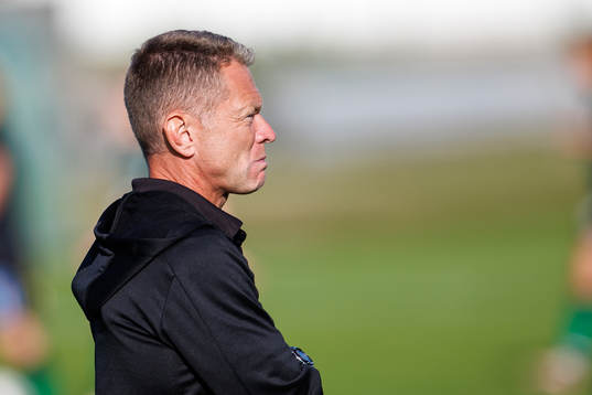 Ullareds tränare Fredrik Lökkeberg fotbollsmatchen i