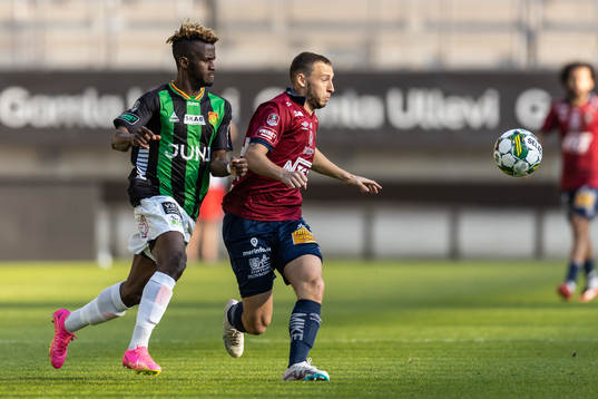 GAISs Richard Emeka Friday och Örgrytes William Svensson