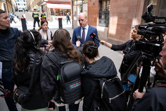 Svenska Fotbollförbundets ordförande Fredrik Reinfeldt