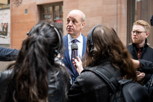 Svenska Fotbollförbundets ordförande Fredrik Reinfeldt